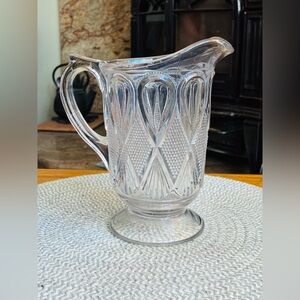 antique U.S. Glass Maryland pressed glass pitcher